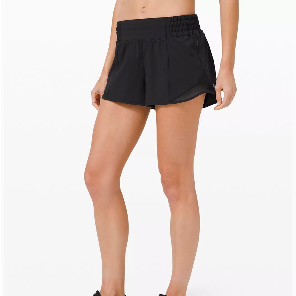 black lululemon shorts 2.5